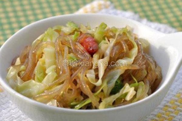 苞菜炒粉丝