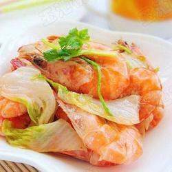 大虾炒白菜的做法[图]