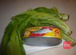 豆豉鲮鱼油麦菜的做法图解1