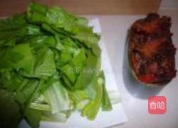 豆豉鲮鱼油麦菜的做法图解2