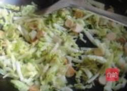 包菜炒饭的做法图解4