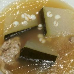 干贝冬瓜薏米扇骨汤的做法[图]