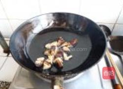 腊肠香菇油菜的做法图解4