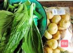 青菜烧油面筋的做法图解1