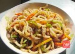 蚝油牛肉乌冬面的做法图解7