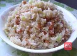 火腿肠包菜炒饭的做法图解8