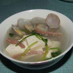 豆腐花蛤汤的做法[图]