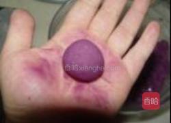 心形紫薯饼的做法图解4