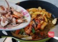 香辣鱿鱼虾的做法图解4