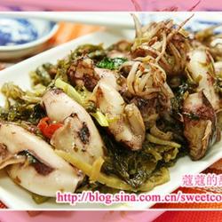 雪菜炒海兔子的做法[图]
