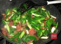 腊味炒蒜苗的做法图解6