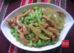 瓜皮肉丝炒毛豆的做法图解9