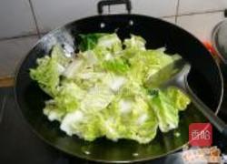 家常炒白菜的做法图解3