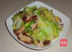 香菇炒卷心菜的做法图解7