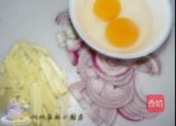 鸭蛋炒双条的做法图解1