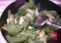 油菜炒香菇的做法图解3
