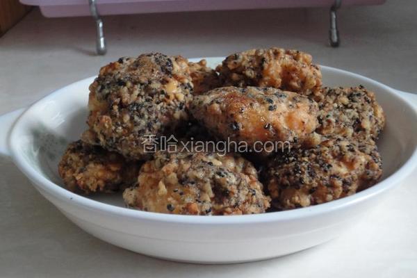 虾肉核桃芝麻饼