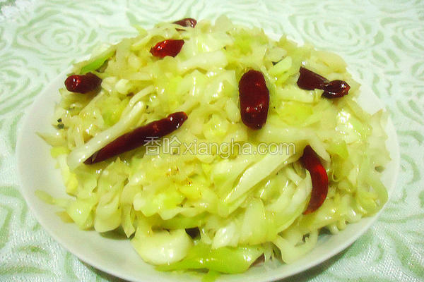 炝炒包菜丝