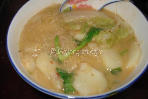 土豆白菜粉丝汤