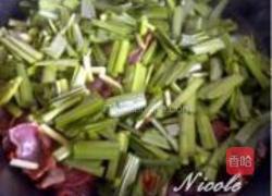 腊猪舌炒韭菜的做法图解4