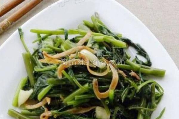 丁香鱼炒空心菜