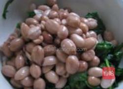 菠菜拌花生的做法图解3