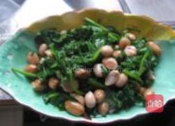 菠菜拌花生的做法图解6