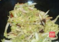 大白菜炒茶树菇的做法图解4