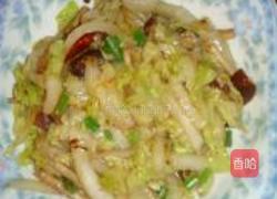 大白菜炒茶树菇的做法图解6