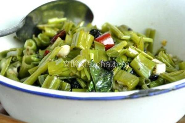 豆豉空心菜梗