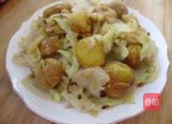 板栗炒白菜的做法图解8