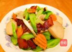 腊肉杏鲍炒西芹的做法图解7