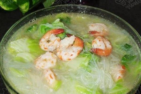 粉丝白菜虾仁汤