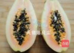 橙汁木瓜的做法图解2