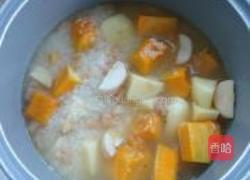 南瓜干贝鸡丝饭的做法图解4