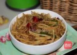 土豆丝炒粉条的做法图解7