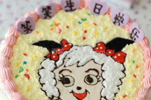 美羊羊裱花蛋糕