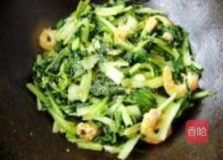 海米炒油菜的做法图解6