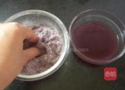 心形紫米糕的做法图解4