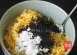黑芝麻地瓜蛋饼的做法图解4