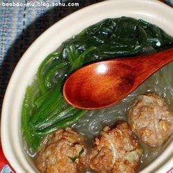 菠菜肉丸粉丝汤的做法[图]