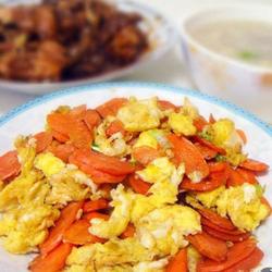胡萝卜炒鸡蛋的做法[图]
