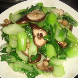 清炒香菇上海青的做法[图]