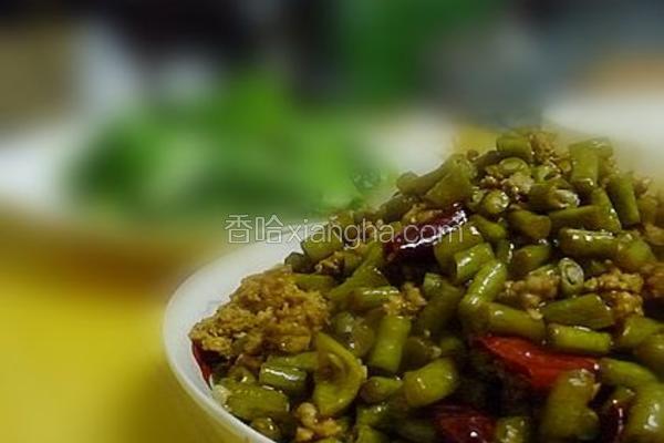 酸豆角炒肉末