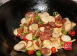 腊肠炒慈菇的做法图解5
