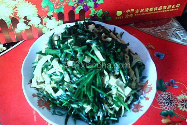 干豆腐炒韭菜