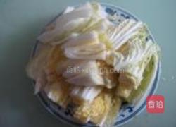 娃娃菜焖对虾干的做法图解2