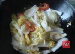 娃娃菜焖对虾干的做法图解4