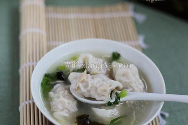 鸡汤虾肉馄饨