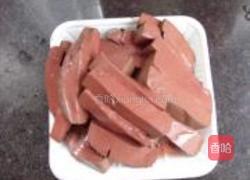西葫芦炒猪血的做法图解3